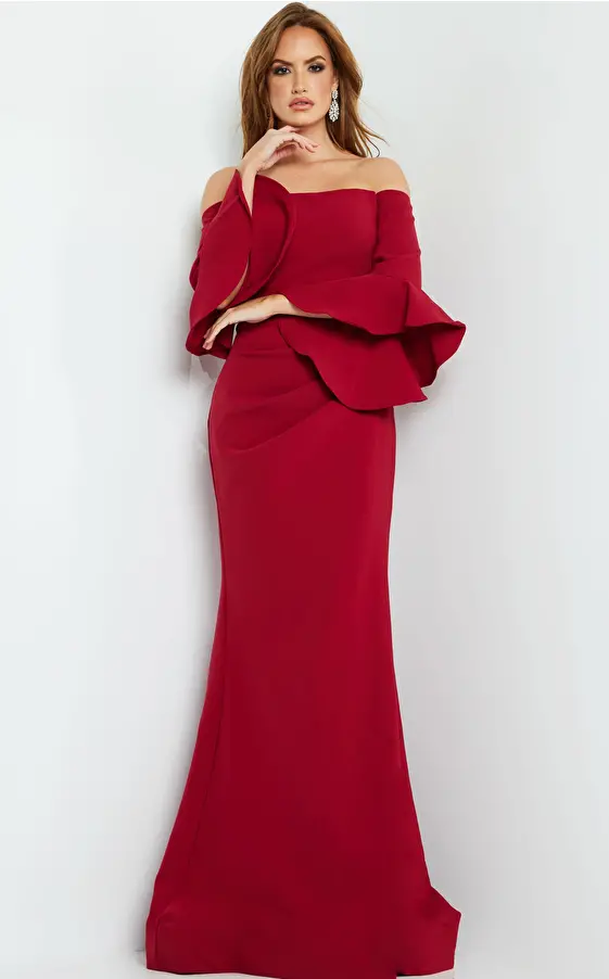 Red evening dress 07065